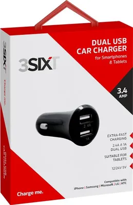 Produktbild von 3SIXT 85354, Auto, Zigarettenanzünder, 5 V, Schwarz