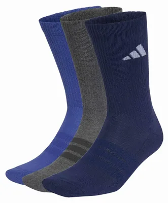 Productafbeelding van adidas C Ess Crew 3-delig set - kleur: dualin/dgreyh/dkblue, maat: M