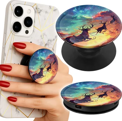 Obrázek produktu pro Držák telefonu Popsocket Fingerboard / Vánoční vzory sobů