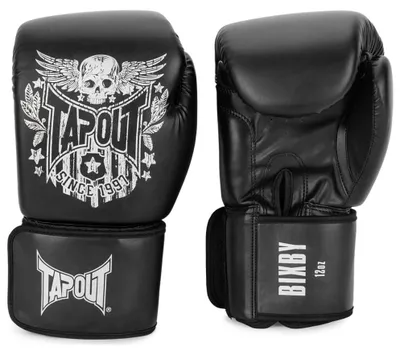 Obrázek produktu pro Boxerské rukavice ze syntetické kůže (1 pár) BIXBY Black/Off-White 16 oz Tapout