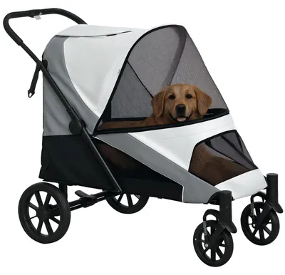 Produktbild von PawHut Hundewagen Hundebuggy klappbar für große Hunde & Katzen bis 30 kg