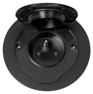 Image de Prise encastrée avec couvercle, hermétique ORNO OR-GM-9030/B, acier inoxydable IP55, noir