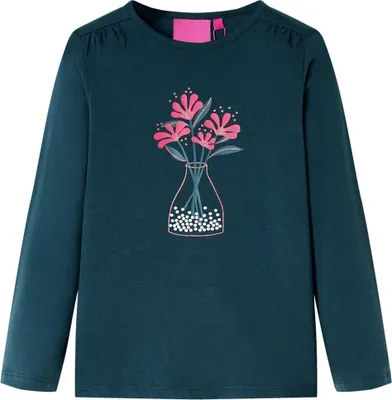 Produktbild von Kinder-Langarmshirt Dunkelgrün 116