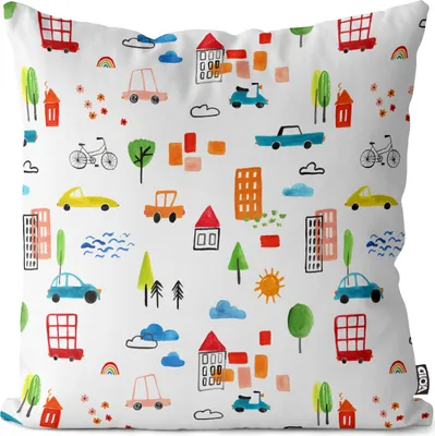 Produktbild von VOID Kinderstadt Auto Kissenbezug Kissenhülle Sofakissen Kissen Deko Outdoor-Kissen Dekokissen