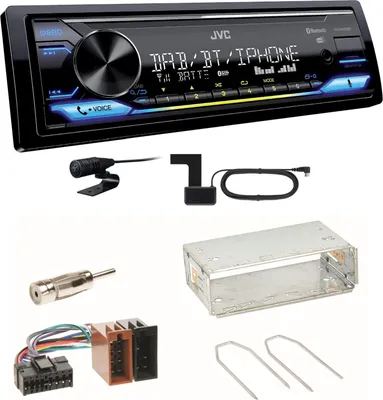 Produktbild von JVC KD-X472DBT Digitalradio Bluetooth Einbauset für Renault Clio 1 2 Twingo