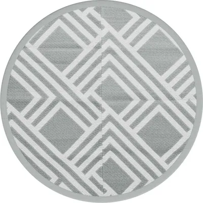 Produktbild von vidaXL Outdoor-Teppich ARAKIL Grau Ø120 cm PP