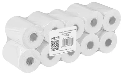 Zdjęcie produktu dla Artykuły biurowe: Rollowe do kas fiskalnych, rolki termiczne / 10 rolek - 57 mm x 20 m / białe / termiczne