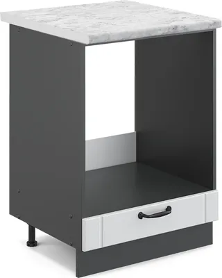 Produktbild von Herdumbauschrank Vicco Fame-Line Weiß Landhaus 60 cm , AP Marmor, Model 46100