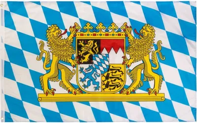 Produktbild von Flagge Bayern Wappen 90 x 150 cm Fahne Bundesland Hissfahne Hissflagge Sturmflagge
