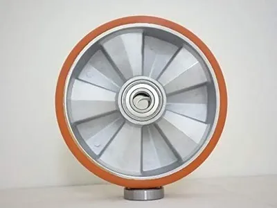 Produktbild von Schwerlastlenkrolle mit Polyurethanrad 200 mm und Kugellager