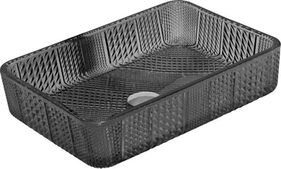 Produktbild von Mexen Akra Aufsatzwaschbecken aus Glas 46 x 33 cm, Schwarz - 24024670