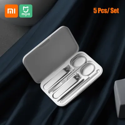 Obrázek produktu pro Xiaomi Mijia sada na nehty nerezový zastřihovač pedikúra péče nůžky na nehty profesionální kosmetický zastřihovač
