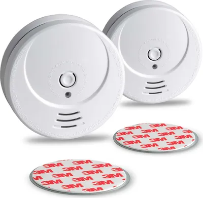 Produktbild von 2x Rauchmelder 10 Jahre Batterie inkl. Magnethalter, EN 14604 Feuermelder SEBSON