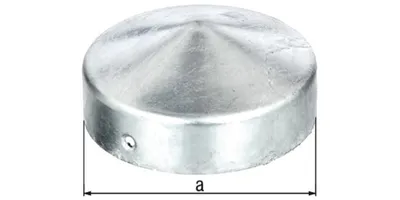 Produktbild von Pfostenkappe D.100mm rd.flache Form TZN GAH