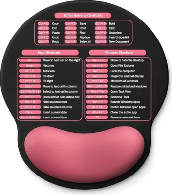Image de INF Tapis de souris ergonomique Excel avec repose-poignet en caoutchouc Rose