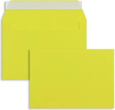 Produktbild von Briefumschläge C6 100g/qm haftklebend VE=100 Stück intensivgelb