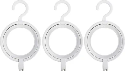 Produktbild von 3-teiliger Hutaufbewahrungsbügel, Perückenständer, faltbar, rutschfest, hohe Tragfähigkeit, Wandhalter für Perückenhüte, Perückenaufhänger an der Rückseite der Tür