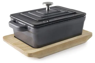Produktbild von LACOR geradem Deckel. Magma Grey 13 x 9 cm Rechteckiger Kochtopf, Metall, grau F