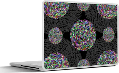 Produktbild von MuchoWow® Laptop Aufkleber Sticker Cover Regenbogen - Design - Kreis - Muster 40x30 cm - Laptop Dekoration - Selbstklebend