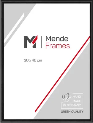 Image de Cadre photo en bois noir, dimensions 25x38 cm, avec verre antireflet