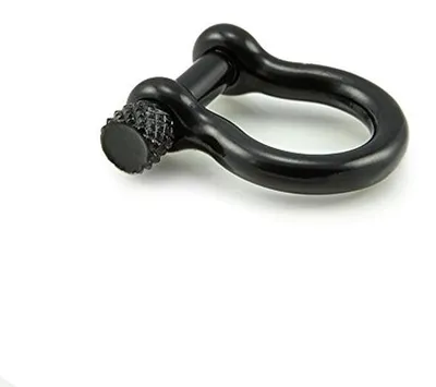 Productafbeelding van Set van 10 stalen kettingen met Omega draaisluiting voor paracord-armbanden - Zwart - Maat S