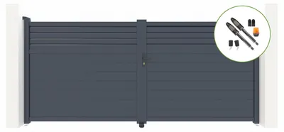Produktbild von Flügeltor elektrisch 4m CARPATIA H.180cm + Drehtorantrieb TANKER B700