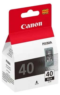 Zdjęcie produktu dla Canon PG-40 Black Cartridge, Czarny, Tusz na bazie pigmentu