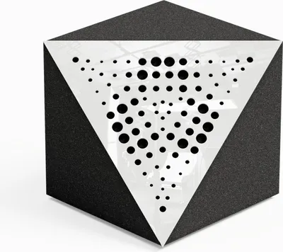 Immagine prodotto di Confezione da 2 – Trappola acustica angolare per soffitti "TRICUB-WILDS" | Schiuma acustica fonoassorbente con pannello HDF laminato e perforato [plastica bianca]