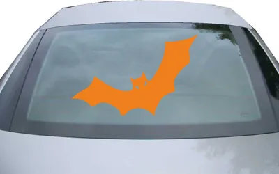 Produktbild von Indigos UG - Aufkleber Heckscheibe & Motorklappe DE2232 - orange - 600x388 mm - Fledermaus - Auto Scheiben Fenster Heckklappe Tuning Racing JDM - Die cut