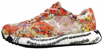 Image de Laura Vita Burton 05 : Chaussures de sport pour femmes, modèle à lacets, couleur rouge, style décontracté