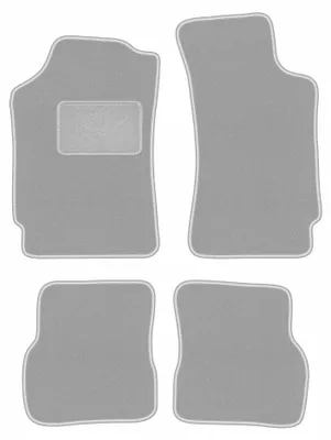 Obrázok produktu pre Velúrové autokoberce pre: Skoda Felicia 1994-2001 (hatchback/kombi) – sada 4 ks, sivé, na mieru – Wielganizator OSLO