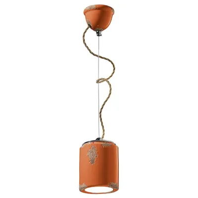 Produktbild von Ferroluce Vintage Hängeleuchte Ø 12,5cm Orange Rund