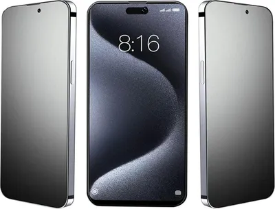 Produktbild von 3er Pack Matt Schutzfolie iPhone 15 Plus Privacy Glas 9H Blickschutzfolie