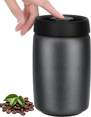 Image de Boîte à café en acier inoxydable de 1,2 litre, récipient sous vide pour le café, le thé ou les aliments
