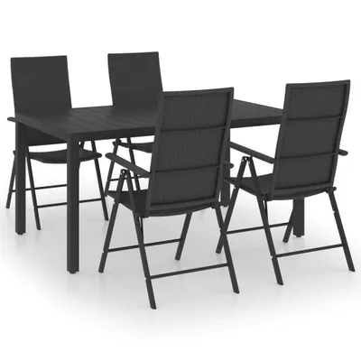Produktbild von 5-tlg. Garten-Essgruppe Schwarz
