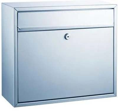 Produktbild von Briefkasten 31x36x15cm silber lackiert Packung mit 5 Stück