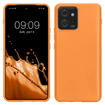 Produktbild von kwmobile Handyhülle für Motorola ThinkPhone Hülle - TPU Case - Kabelloses Laden - Schutzhülle Cover in Fruity Orange