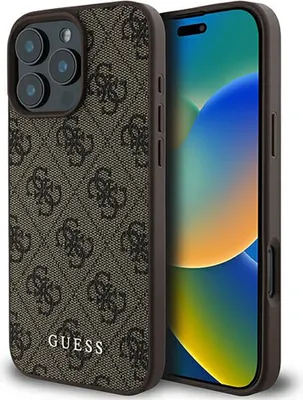 Produktbild von Guess 4G Classic - iPhone 16 Pro Max Tasche (braun)