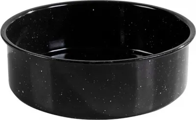 Obrázek produktu pro Kulatý plech na pečení Rosberg R51222JR34, 34 cm, smaltovaný, černý