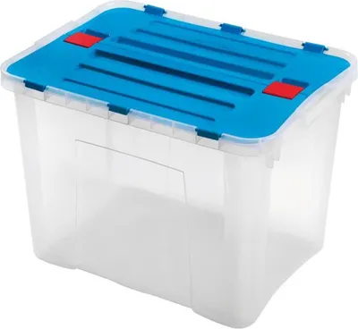 Zdjęcie produktu dla Heidrun 1642, Uniwersalny pojemnik, 42 l, Niebieski, Przezroczysty, Prostokątny, 490 mm, 360 mm