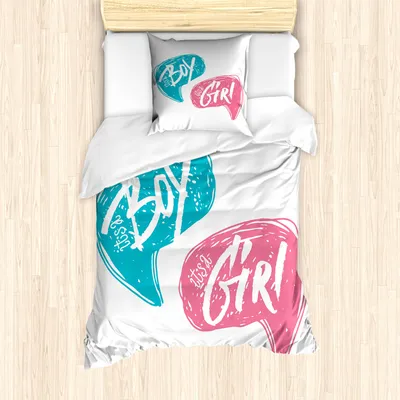 Produktbild von ABAKUHAUS Geschlecht Decken Mantele, Junge und Mädchen Kleinkinder, Milbensicher Allergiker geeignet mit Kissenbezügen, 135 cm x 200 cm - 80 x 80 cm, Teal Pink Weiß