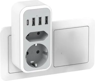 Immagine prodotto di Adattatore USB-C con 4 porte USB - Design compatto - incluso - Grigio
