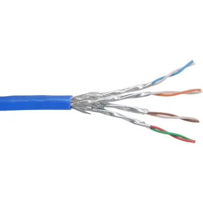 Produktbild von InLine Patchkabel Cat.6 S/FTP (PiMf), blau, AWG27, PVC, CU, 100m, 100 m, Cat6, S/FTP (S-STP), Blau