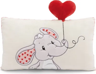 Produktbild von NICI Kissen Love Elefant 43x25cm beige - Flauschiges Kuscheltierkissen für Jungen, Mädchen, Babys und Kuscheltierliebhaber: ideal für Zuhause, Kindergarten oder unterwegs