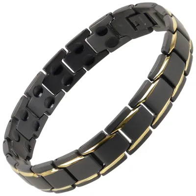 Productafbeelding van Titanium Armband in Zwart/Goud voor Mannen en Vrouwen