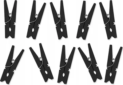 Immagine prodotto di Mini clip in legno nero 10 pz