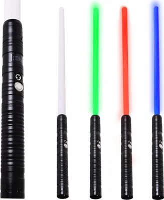Produktbild von TE-Trend Lichtschwert 78 cm Laserschwert 12-fach Licht Effekte Heft aus Metall
