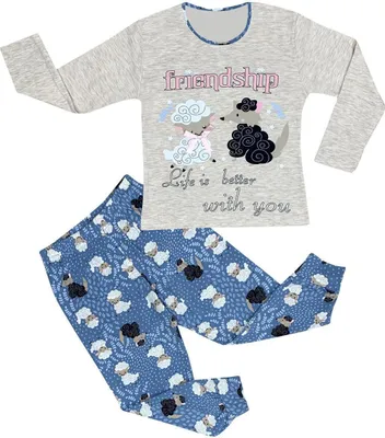 Produktbild von Mädchen Pyjama Set Schlafanzug 116-122 (7-8 Jahre)  Color 1