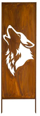 Produktbild von Sichtschutz Metall - 160 cm x 50 cm - Edelrost - Rostoptik Sichtschutz für Garten - Sichtschutzelement - Sichtschutzwand - Gartendekoration Zaun