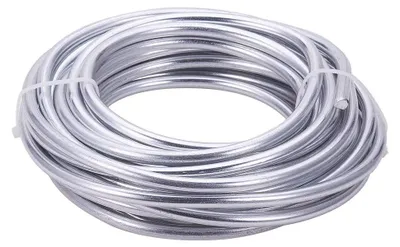 Aluminiumdraht 6 mm x 7 m, silber, biegsam für Basteln
